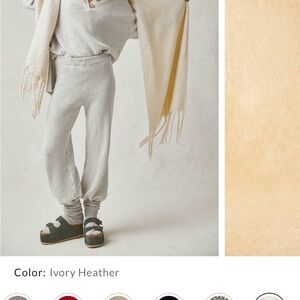 Free People Haylee sweater set in ivory Heather